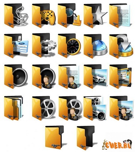 Yellow Folders Icons