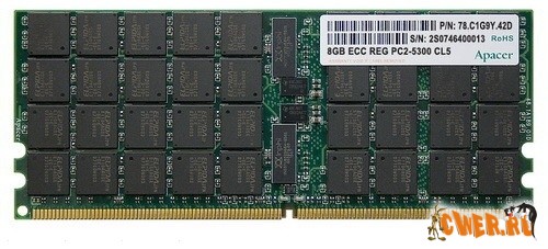 Первые 8-Гб модули DDR2-667 от Apacer