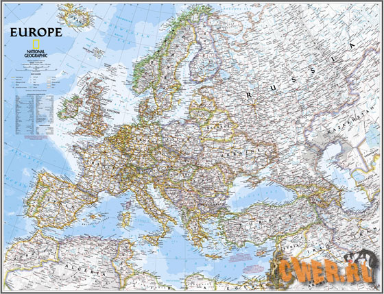 National Geographic Europe Map