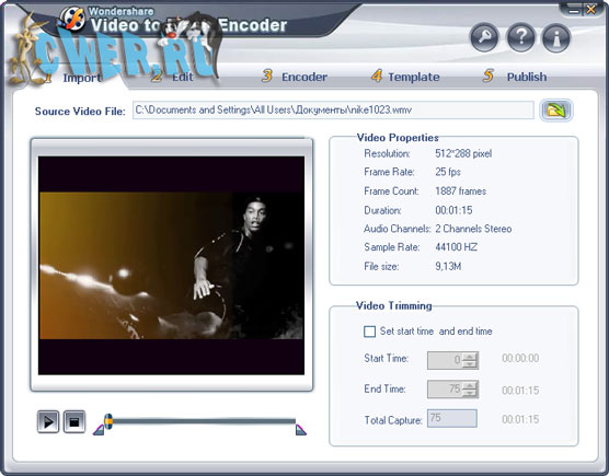 Wondershare Video To Flash Encoder 2.4.76