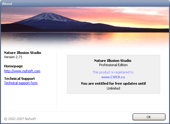 Nufsoft Nature Illusion Studio 2.71