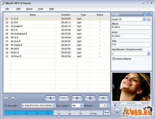 Xilisoft MP3 CD Burner v3.0.38.0601