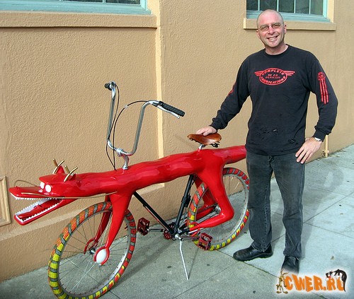 Светодиодиодный велосипед-дракон