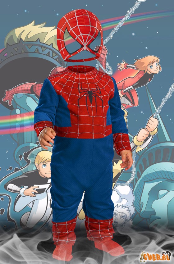 Spider-Man - костюм для монтажа в Photoshop