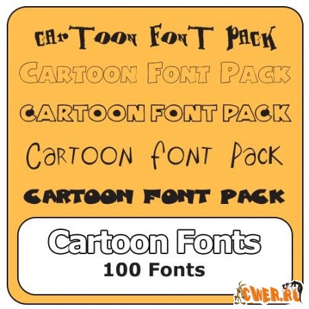100 Cartoon Fonts