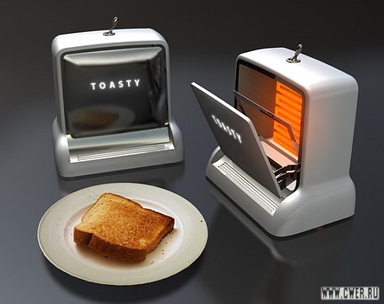 Концептуальный тостер в ретро-стиле