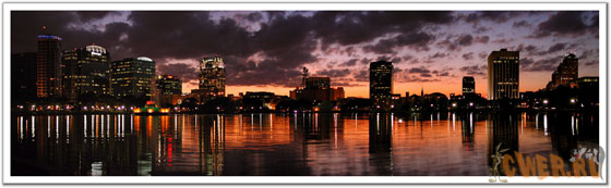 Панорамные фотографии ночных городов