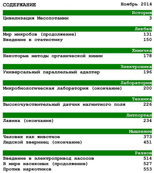 Домашняя лаборатория №11 ноябрь 2014