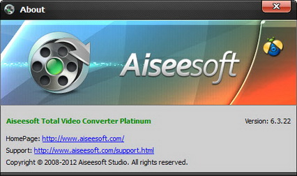 Aiseesoft Total Video Converter Platinum 6.3.22