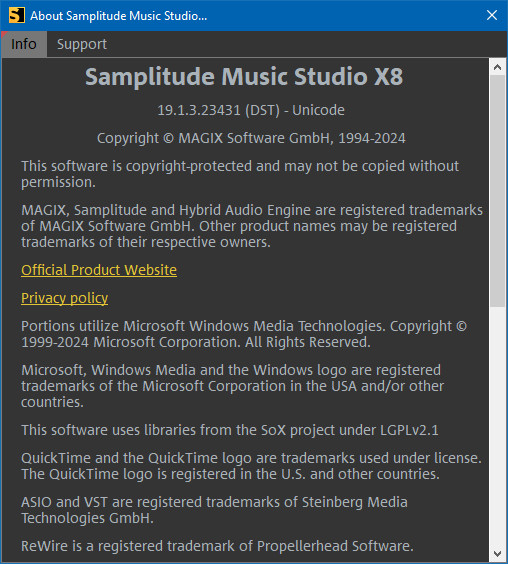 MAGIX Samplitude Music Studio X8