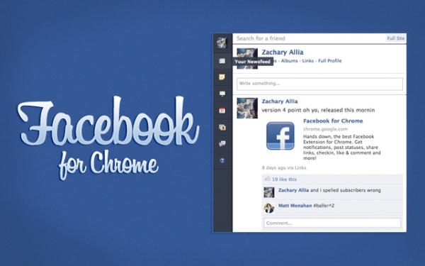 Расширение Facebook for Chrome