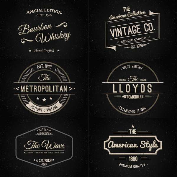 Retro labels and badges set (Cwer.ws)