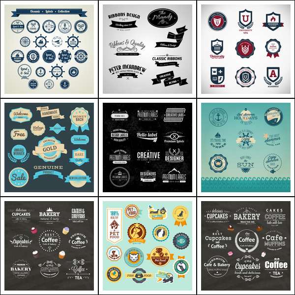 Various vector logos and badges (Cwer.ws)
