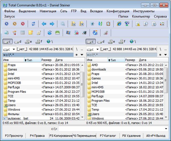 Portable Total Commander 8.01 RC1 2012.6 PowerPack
