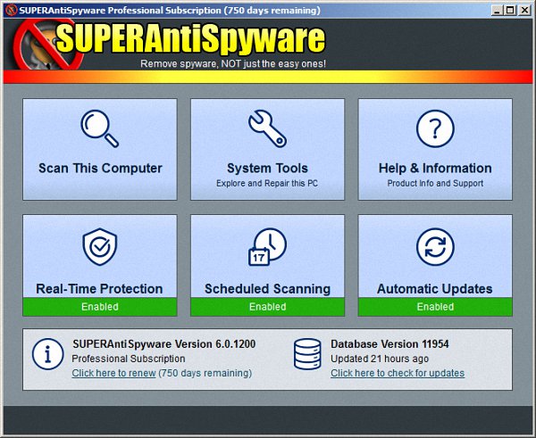 SUPERAntiSpyware Professional 6.0.1200 Final