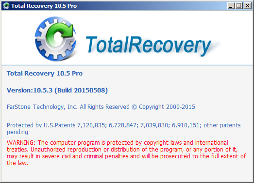 FarStone TotalRecovery Pro 10.5.3 Build 20150508