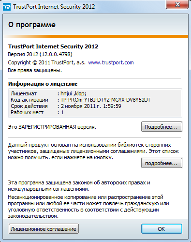TrustPort Internet Security 2012  
