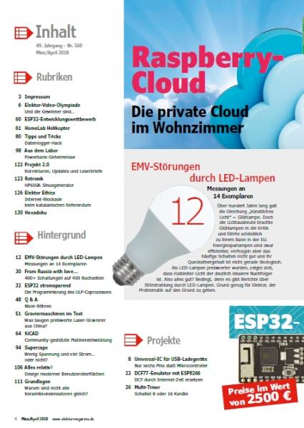 Elektor Electronics №3-4 (March-April 2018) Germany