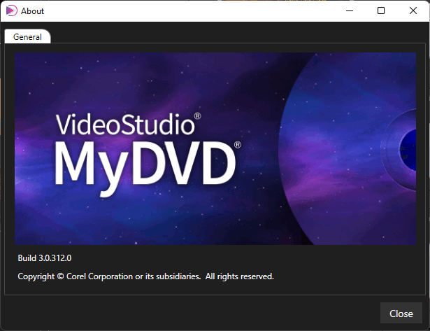 Corel VideoStudio MyDVD 3.0.312.0