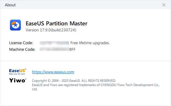 EaseUS Partition Master 17.9.0 Build 20230724