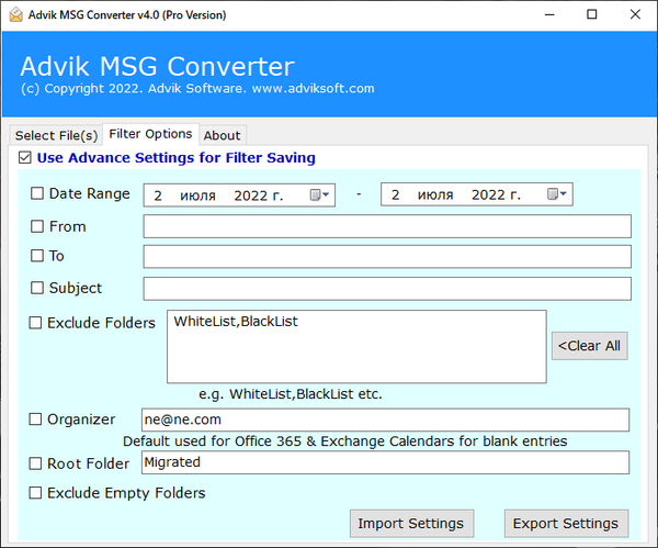 Advik MSG Converter 4.0