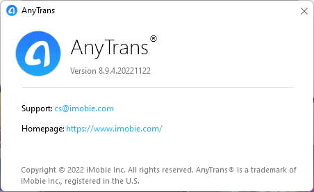AnyTrans for iOS 8.9.4.20221122