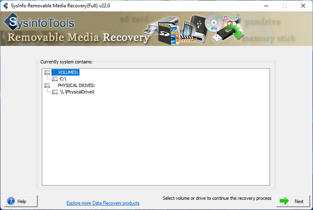 Sysinfo Removable Media Recovery