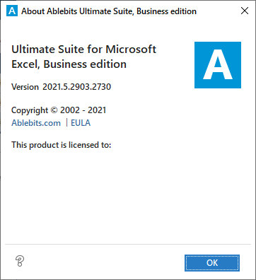 Ablebits Ultimate Suite for Excel Business Edition 2021.5.2903.2730