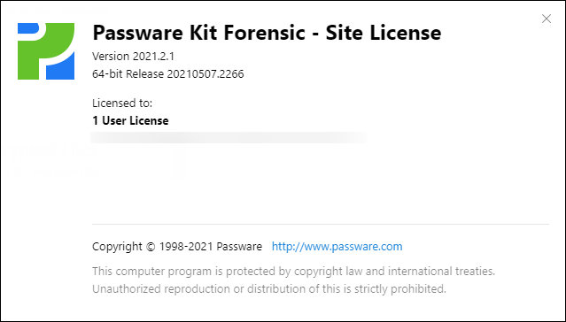 Portable Passware Kit Forensic 2021.2.1