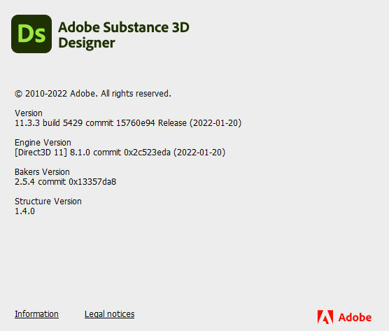 Adobe Substance 3D Designer 11.3.3.5429