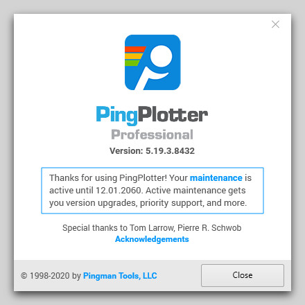 PingPlotter Professional 5.19.3.8432