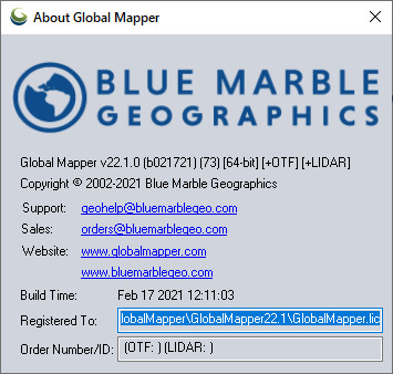 Global Mapper 22.1.0 Build 021721