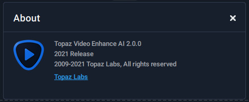 Topaz Video Enhance AI 2.0.0