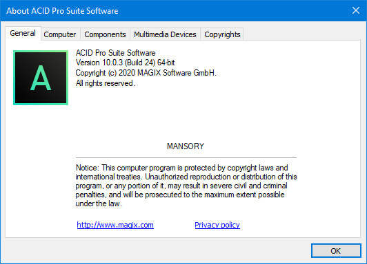 MAGIX ACID Pro Suite 10.0.3.24