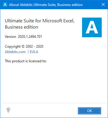 Ablebits Ultimate Suite for Excel Business Edition 2020.1.2494.701