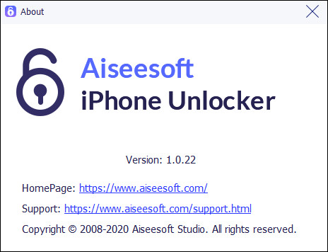 Aiseesoft iPhone Unlocker 1.0.22