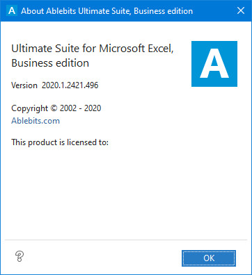 Ablebits Ultimate Suite for Excel Business Edition 2020.1.2421.496