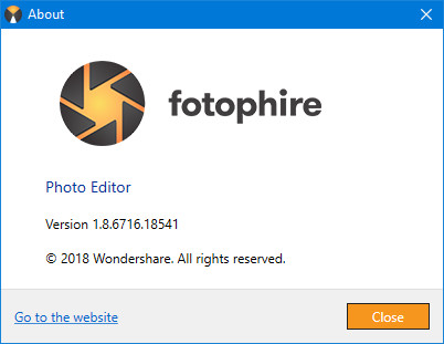 Wondershare Fotophire Photo Editor 1.8.6716.18541