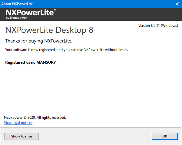 NXPowerLite Desktop 8.0.11