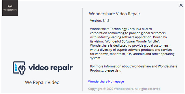 Wondershare Recoverit Video Repair 1.1.1.10