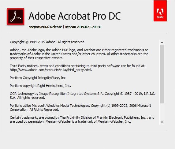 Adobe Acrobat Pro DC 2019.021.20056