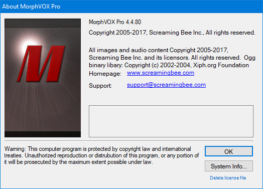 Screaming Bee MorphVOX Pro 4.4.80 Build 21255 Full Pack