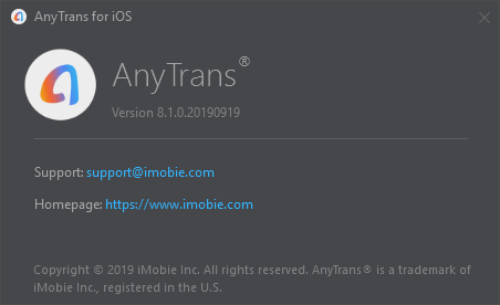 AnyTrans for iOS 8.1.0.20190919