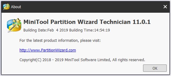 MiniTool Partition Wizard 11.0.1 Technician