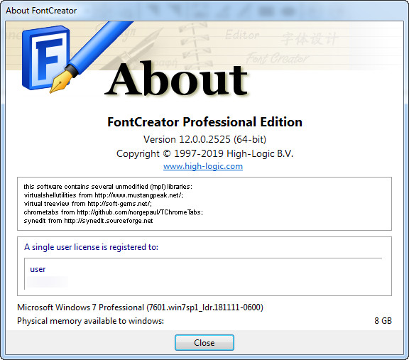 High-Logic FontCreator Professional Edition 12.0.0.2525
