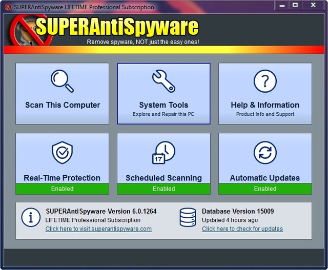 SUPERAntiSpyware Professional 6.0.1264