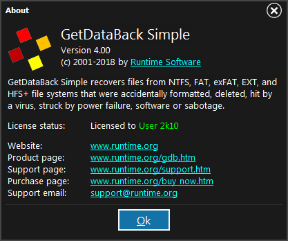Runtime GetDataBack Simple 4.00 + Portable