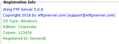 Wing FTP Server Corporate 5.0.8