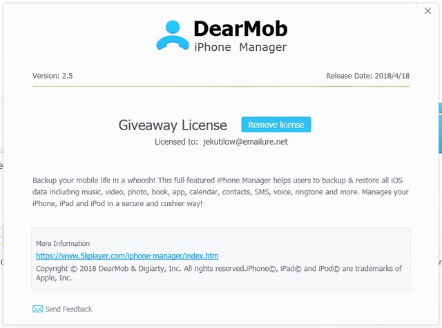 DearMob iPhone Manager 2.5