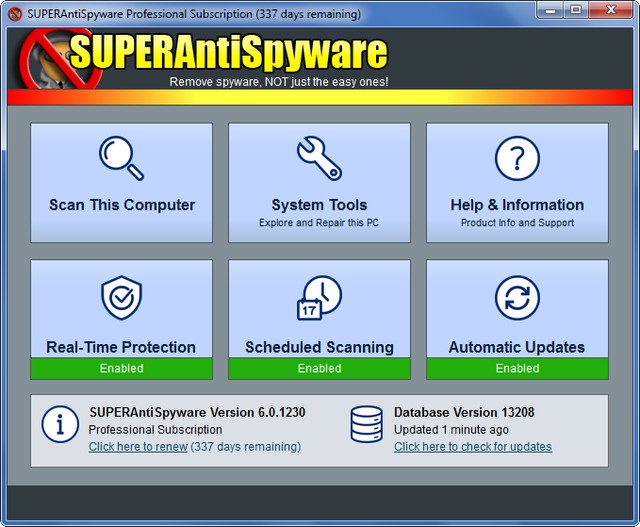 SUPERAntiSpyware Professional 6.0.1230